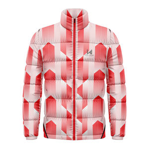 Blouson d'hiver personnalisé à col roulé, imperméable, rembourré, à fermeture éclair, imprimé en 3D, camouflage, impression personnalisée, coupe-vent, léger - Product Image 5