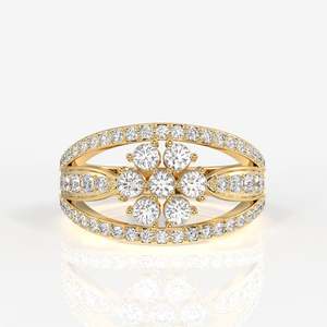 Bague en or 18 carats avec diamant cultivé en laboratoire Majestic Bloom, collection de bagues de luxe - Product Image 1