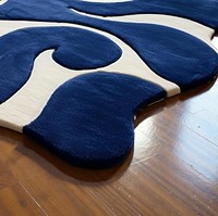 Tapis en laine tufté à la main, tapis moderne abstrait, tapis doux et neutre, esthétique pour le salon et la chambre à coucher, prix de gros