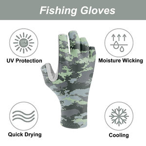 High Quality Lightweight Fabric <b>Fingerless</b> Fishing <b>Gloves</b> For Men and Women Sun-Protection Fishing <b>Gloves</b> - Product Image 6