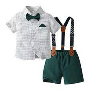 Collection Fantastique : Nouvel Ensemble Décontracté d'Été pour Garçons, 2 Pièces, en Coton Doux, Imprimé Animal, Pantalon Gaufré, Vêtements Courts Amples et Élégants - Product Image 5