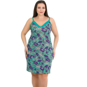 Vestido Túnica para Mujer Talla Grande, Sin Mangas, Mezcla de Algodón, Cómodo, Informal, para Uso Diario, Talla Grande - Product Image 1