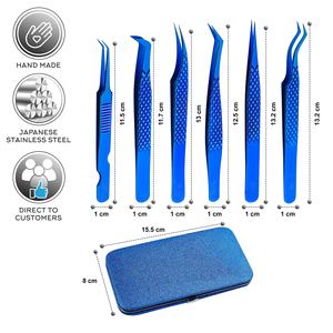 Vente chaude couleur unie cils pince à épiler ensembles pince à sourcils professionnelle Kit d'outils d'extension de cils à bas prix - Product Image 2