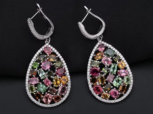 R020 đá quý tự nhiên 925 Sterling bạc trang sức bầu trời xanh Topaz Sapphire <span class=keywords><strong>Ruby</strong></span> thạch anh tím Opal Vòng bán buôn từ Thái Lan - Product Image 3