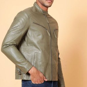 Nouvelle veste d'hiver pour hommes en cuir de vache de qualité supérieure avec col montant quantité minimale de commande bas - Product Image 3