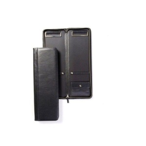 Étui de voyage personnalisé en cuir PU pour hommes, étui à fermeture éclair pour deux cravates - Product Image 1