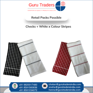 Serviette de cuisine à la main en forme de rectangle Kriss Cross Design la plus vendue pour la maison et l'hôtel avec logo personnalisé pour les acheteurs en gros - Product Image 5