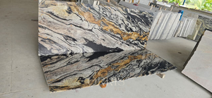 Grande dalle de granit rouge doré, texture naturelle indienne moderne, pour surfaces de cuisine de luxe, revêtement de sol haut de gamme pour hall d'entrée de bureau - Product Image 5
