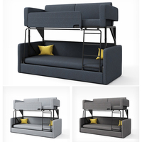 Multifunktion ales Klapp sofa mit hohen und niedrigen Etagen betten Weiches Metall bett ausziehbar und faltbar für Arbeits zimmer und Schlafzimmer