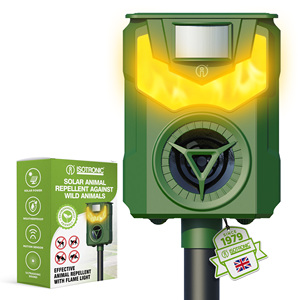 Ahuyentador de Animales Solar con Sensor de Movimiento PIR, Plástico Sólido, Resistente al Agua, Fácil de Instalar, para Jardín, Granja, Patio, 10 Años de Duración - Product Image 1