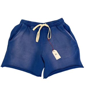 Shorts vintage délavés au soleil, coupe décontractée, en coton, pour un style décontracté, streetwear et été - Product Image 5