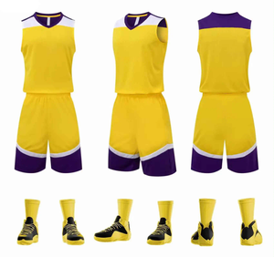Conjunto de Camiseta y Pantalones Cortos de Baloncesto de Secado Rápido, Transpirable, Costuras Duraderas, Uniforme de Equipo de Poliéster, Logotipo Personalizado, OEM/ODM, Venta al por Mayor - Product Image 2