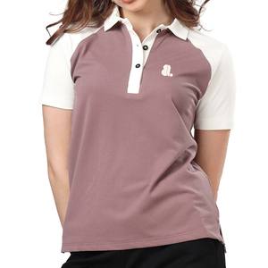 Suéter Informal de Manga Corta Transpirable para Mujer, Estilo Urbano, con Bloques de Color y Logotipo Personalizado Bordado - Product Image 3