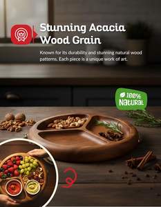 Bandeja de Madera de Primera Calidad con Asas Doradas para Charcutería, Aperitivos, Desayuno, Café y Té, para Fiestas y Decoración del Hogar, Hecha a Mano y Personalizada - Product Image 6