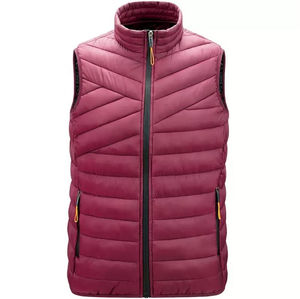 2025 chaqueta acolchada Reversible sin mangas de alta calidad Unisex abrigo de invierno capucha acolchada Casual lona hombres venta al por mayor frente a prueba de viento - Product Image 2