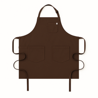Tablier rose avec 3 poches en coton, lavable en machine, pour la cuisine et l'usage quotidien