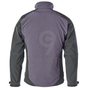 แจ็คเก็ตผ้านิ่มสำหรับผู้ชายเสื้อแจ็กเก็ตกันหนาวคอตั้งดีไซน์แบบกำหนดเอง - Product Image 4