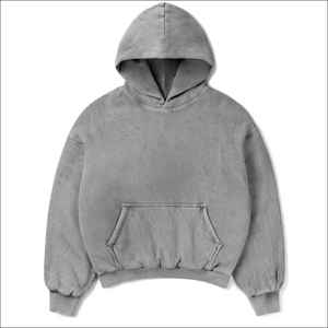 Sudaderas con Capucha Lavadas al Ácido, 100% Algodón, Felpa, Hombros Caídos, Unisex, Moda de Invierno, Corte Regular, Ropa Urbana Personalizada - Product Image 1