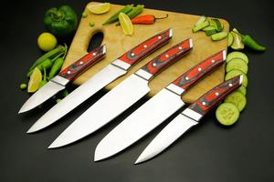 Juego de Cuchillos de Chef Profesionales Hechos a Mano, Acero con Alto Contenido de Carbono, Cuchillos de Cocina Ecológicos, Mango de Madera, Afilados, Venta al por Mayor OEM - Product Image 2