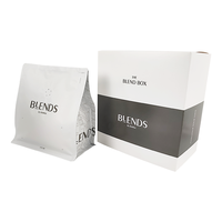 Custom Printing 250g 500g Kraft Paper Flat Bottom Coffee Bags Boxes Cups Packaging Set with LOGO YPAK YPAK-NEW-02