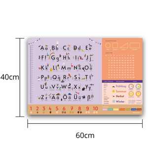 Tapete de Escritorio con Alfabeto Morado para Niños, 60 x 40 cm, Tapetes de Juego - Product Image 5