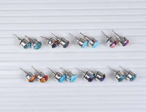 Fourniture directe de l'artiste fait à la main bohème argent Turquoise boucles d'oreilles paisible Oyster Design cadeau d'anniversaire pour les femmes - Product Image 5