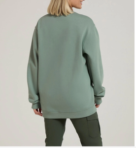 Suéter de Felpa de Algodón con Cuello Redondo, Diseño Personalizado, Unisex, Color Liso, Estilo Vintage, Talla Grande para Mujer - Product Image 6