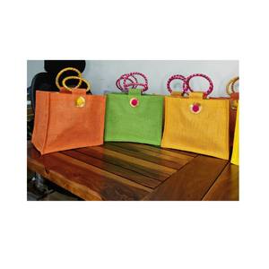 Vente chaude élégant fait à la main Jute sac à main belle plastique fête Ware pour les femmes pour Diwali décoration de la maison - Product Image 3