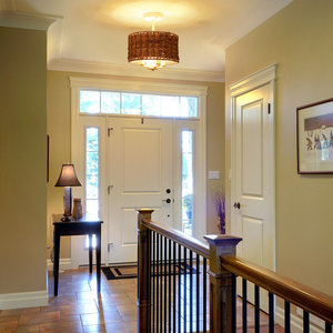 Lámparas de techo de tambor regulable bohemio de 12 pulgadas, 4 luces de ratán Natural, algas marinas, semi al ras, novedad, decoración creativa para el hogar - Product Image 2