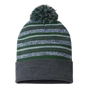 High Quality Suppliers Winter Hat Knitted Beanies for Men with Pompom