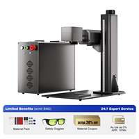 Graveur laser à fibre JPT MOPA haute rigidité 60W 100W 200W, refroidi par air, de table, nouveau, compatible AI/DXF/PLT/DST, pour acrylique, pierre, métal, cuir