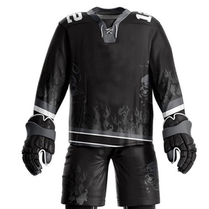 Último Diseño, Conjuntos de Uniformes de Hockey sobre Hielo 100% Poliéster, Ecológicos, Impermeables, Antibacterianos, Transpirables, con Nombre de Equipo Personalizado para Adultos - Product Image 4