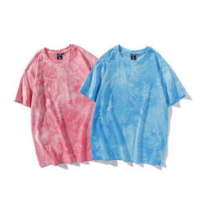 Camisetas transpirables personalizadas de algodón con tinte de corbata para hombre, proveedor OEM para entrenamiento de gimnasia y ropa de calle, moda al por mayor - Product Image 2