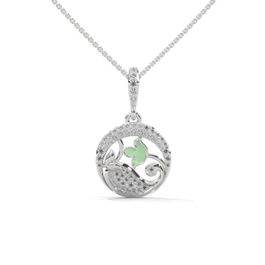 Elegante conjunto de colgantes chapados en oro blanco, Premium Diseño Artesanal, diamantes cultivados en laboratorio para ocasiones de compromiso, colgantes con dijes - Product Image 1