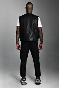 Gilet en cuir pour hommes de qualité supérieure avec design et logo personnalisés Gilet en cuir de motard classique coupe-vent pour hommes à vendre - Product Image 6