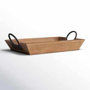 Plateau de service en perles de bambou vert de luxe personnalisable plateau de cuisine en bois fabriqué à la main en métal pour l'impression de Sauce au café et au chocolat - Product Image 5