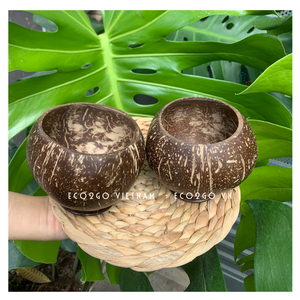 Taza de cáscara de coco para bebidas, con logotipo láser grabado para usar en casa, cafetería, Hotel, restaurante, hecho en Vietnam, venta al por mayor - Product Image 5