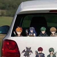 Autocollants 3D en gros à effet de mouvement, les plus populaires, lenticulaires, imperméables, manga et anime pour ordinateur portable, décoration murale et décalcomanies de voiture