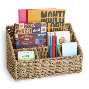 Seagrass document racks woven magazine holders notebook & letter holder basket office desk accessories - Product Image 1