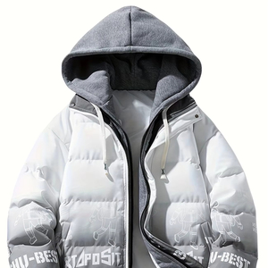 Veste matelassée pour homme, confortable, rembourrée, manteau d'hiver chaud, protection imperméable, coupe-vent, élégante, vêtements de sport de plein air, broderie personnalisée - Product Image 1