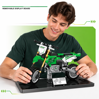 Juego de Bloques de Construcción Personalizados para Niños, Modelo de Motocicleta, Juguete Educativo, Juego de Coches de Plástico, Venta Caliente 2026
