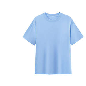 OEM Logo personnalisé imprimé broderie Design 100% coton T-Shirt d'été manches lourdes en coton 230g lâche plaine cou numérique tricoté - Product Image 2