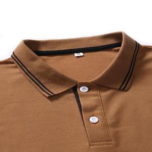 Nuevo diseño único de polo de talla grande para hombre con patrón sólido de lona de algodón 100% transpirable de secado rápido - Product Image 5