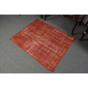 Alfombra de pelo medio ecológica de lana naranja tradicional 3,1 X 3.8ft estilo turco Tabriz diseño de retazos comedor respaldo de látex - Product Image 4