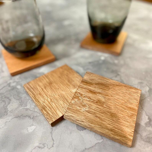 Posavasos Cuadrados Clásicos de Madera Maciza 100%, Ecológicos, Tamaño Personalizado por Saniya Handicraft - Product Image 3