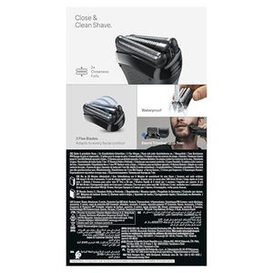 Afeitadora Eléctrica Rotativa 3 en 1 Gris para Hombre con Cuchillas Flexibles, Accesorio Recortador, 5 Peines Guía, Afeitadora en Seco para Cara y Cuerpo - Product Image 5