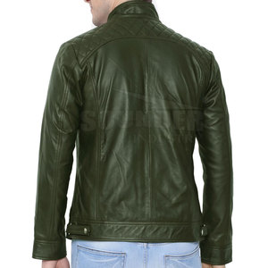 Chaqueta para hombre Chaqueta de cuero de alta calidad Logotipo personalizado Chaqueta de cuero Ropa de moda Cuero Precio razonable Servicio OEM - Product Image 2