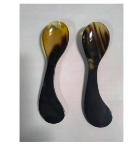 Cuillère en corne naturelle personnalisable dans les meilleures couleurs d'agate pour le café et le thé Tailles folkloriques disponibles pour les fêtes - Product Image 5