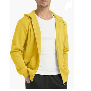 เสื้อฮู้ดซิปขนแกะเฮฟวี่เวทสำหรับผู้ชายเสื้อแจ็กเก็ตโอเวอร์ไซส์แบบเปิดไหล่ตกพร้อมฮู้ดแสนสบายผลิตในบังคลาเทศ - Product Image 1