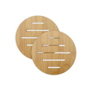 แผ่นไม้ไผ่ทนความร้อนที่วางหม้อแผ่นรองกระทะสำหรับโต๊ะอาหารแผ่นรองแก้วหินสำหรับห้องครัวเป็นมิตร - Product Image 1